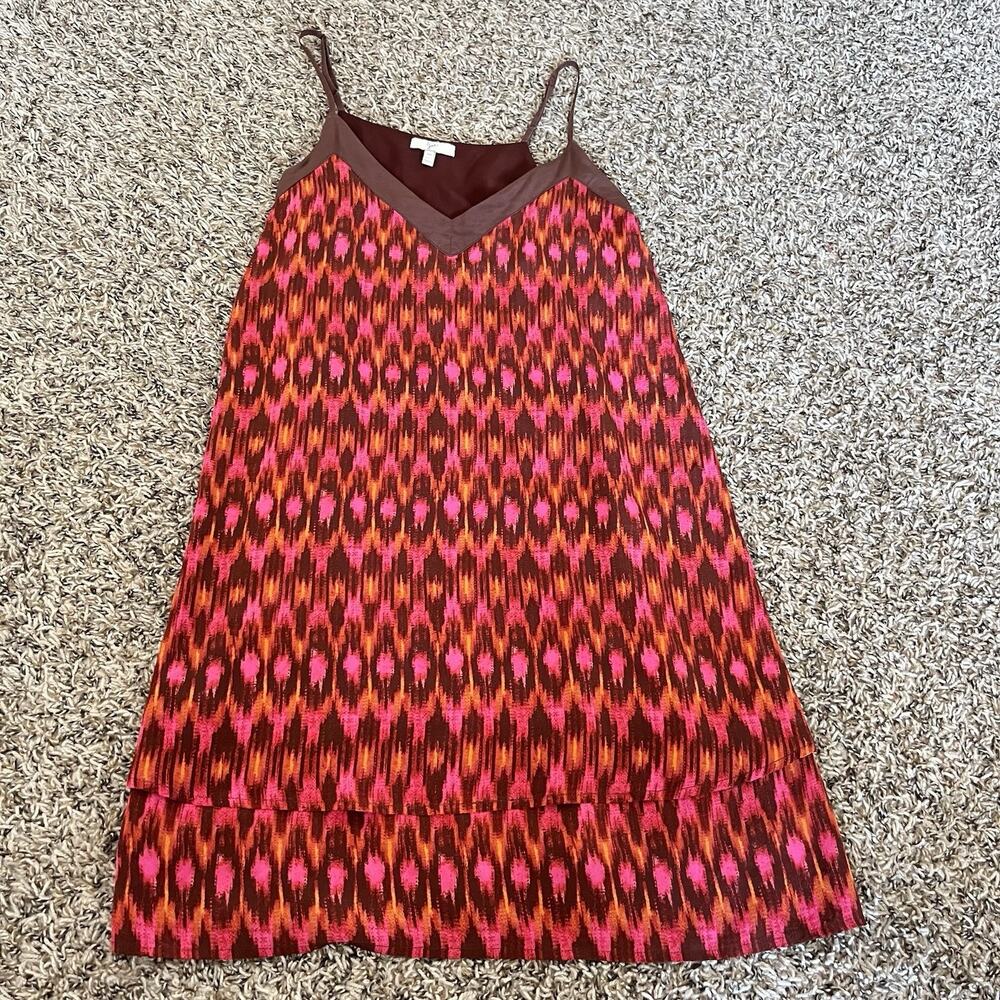 Joie Rust & Brown Silk Slip Dress Size XS